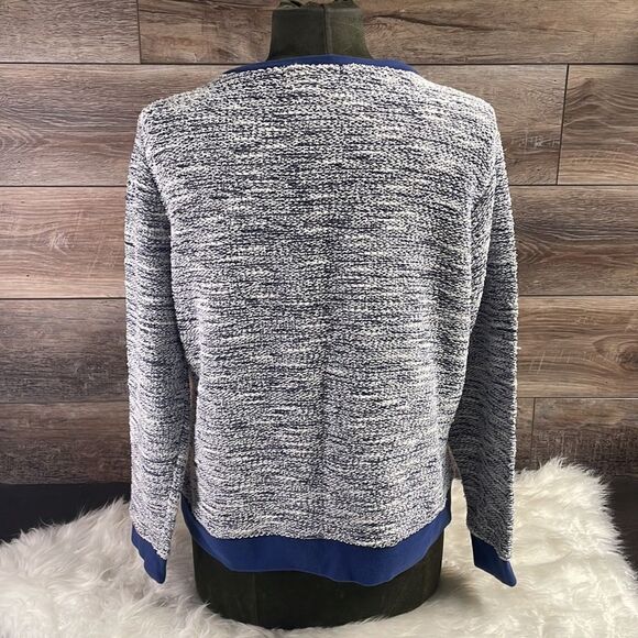 Cathy Daniels Pullover Sweater, Size Large, Navy Blue and White - Picture 4 of 6